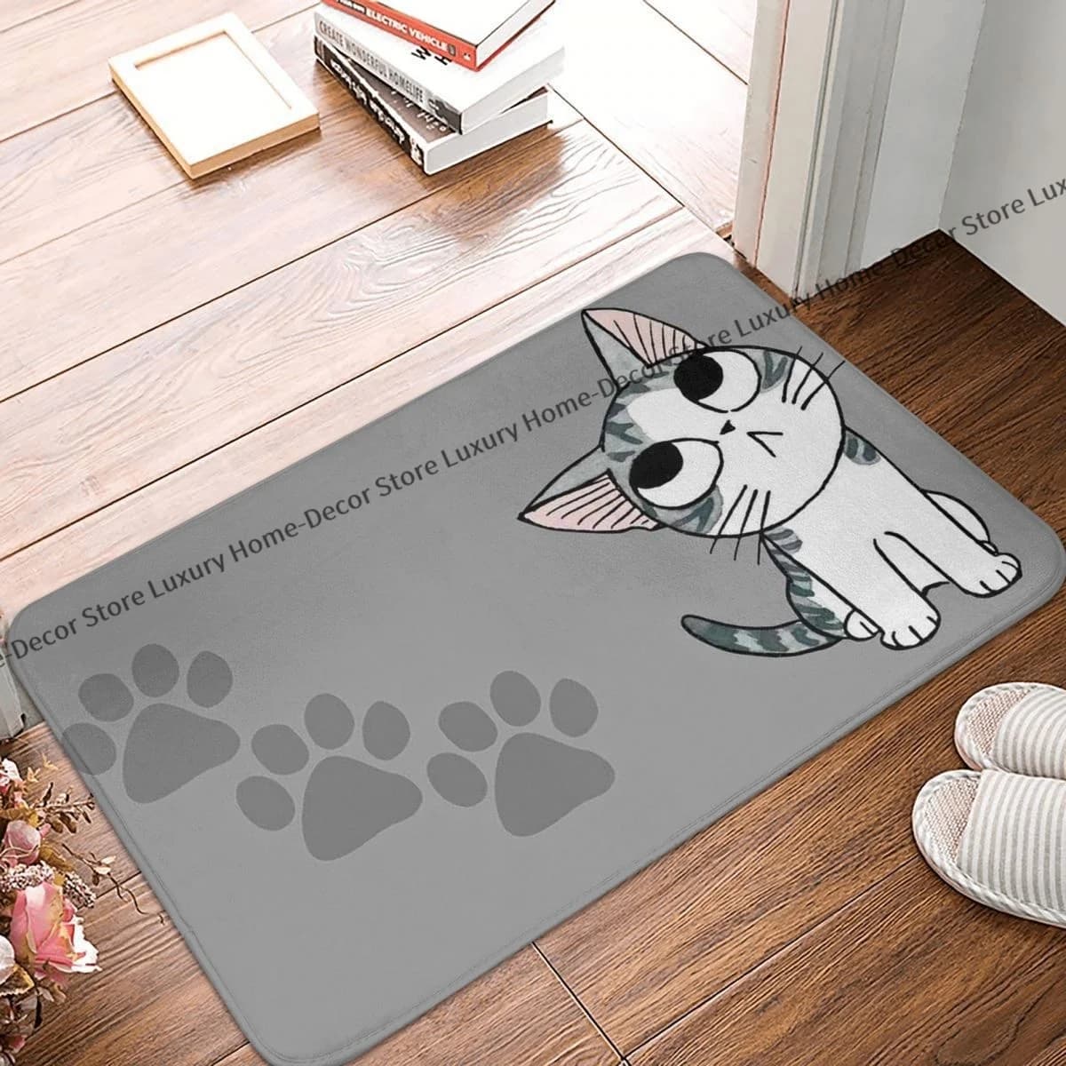 Zerbino antiscivolo Chis Sweet Home Chi The Cat Bath Kitchen Mat tappeto da preghiera decorazione per interni