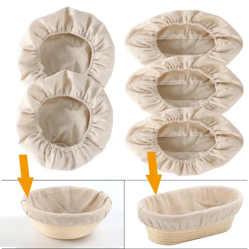 Set of 1/3 Pieces of Textile Coatings for Pane Baskets, 10 Inch Rounds, for Fermentation Impased and Covering Oven Basket, Tools for Tea making