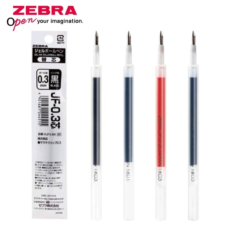 10 pz Giappone Zebra JF-0.5 Penna Gel Ricarica Test Studente Ricarica 0.5mm Ricarica Classica per JJ15/JJZ49/JJ31/JJ55 Cancelleria Scolastica