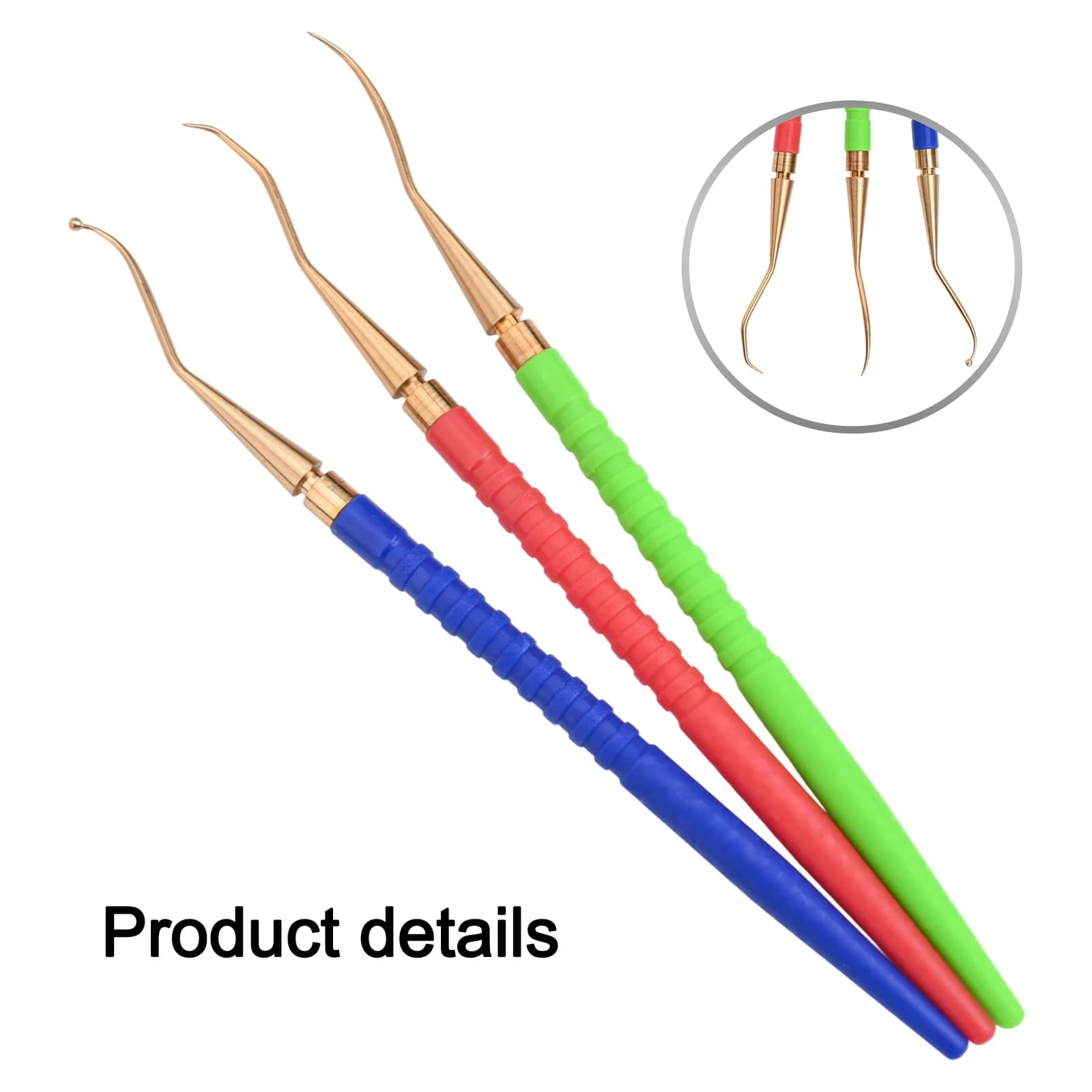 Set di 3 attrezzi per la pulizia degli O-ring in ottone con manico in plastica, kit di riparazione per immersioni subacquee, snorkeling e apnea, accessori per la manutenzione dell'attrezzatura