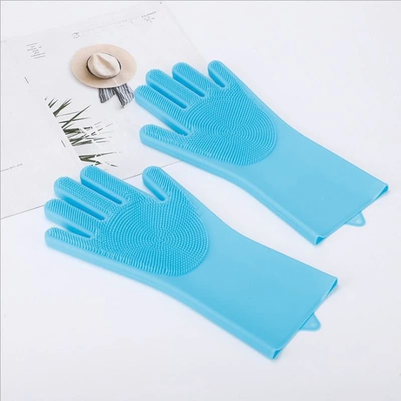 Soft Silicone Pet Grooming Glove Dog Cat Bath Scrubber Deshedding Massage Brush for Hair Removal Mite Clean Shampoo Tool