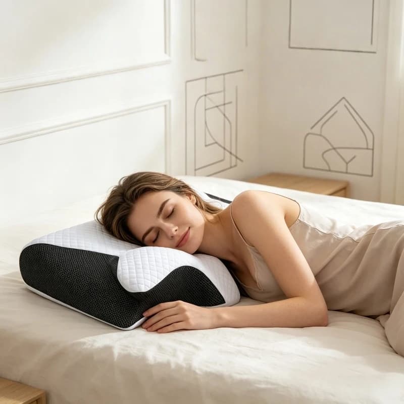 Cuscino Cervicale Ergonomico a Farfalla in Memory Foam per Sollievo dal Dolore al Collo e Supporto per lo Stomaco