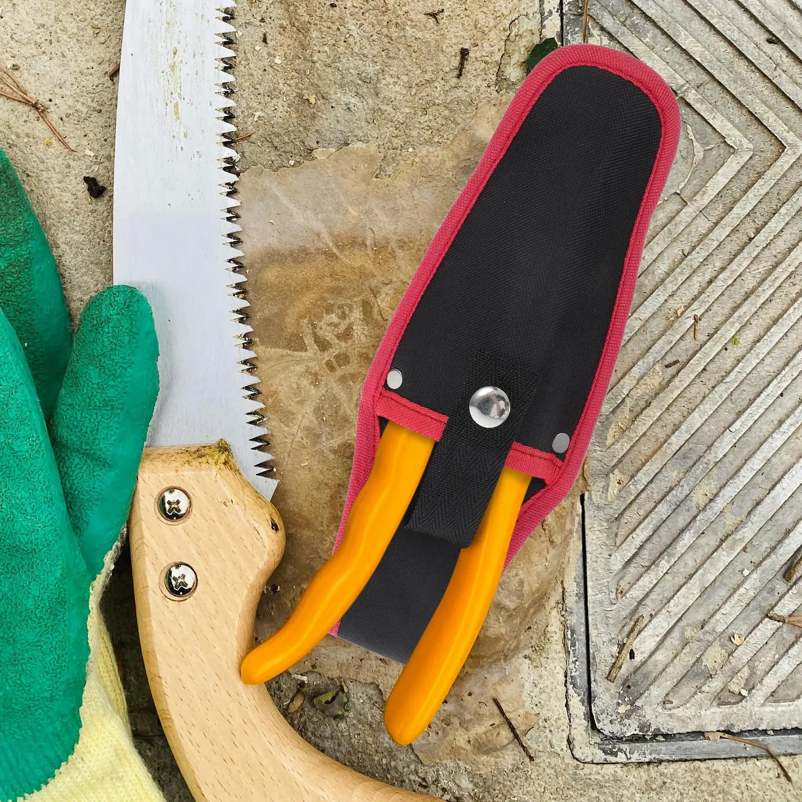 Sturdy Canvas Garden Pruner Holster Lightweight Portable Scissor Bag Professional Pruning Shears Pouch for Garden Storage