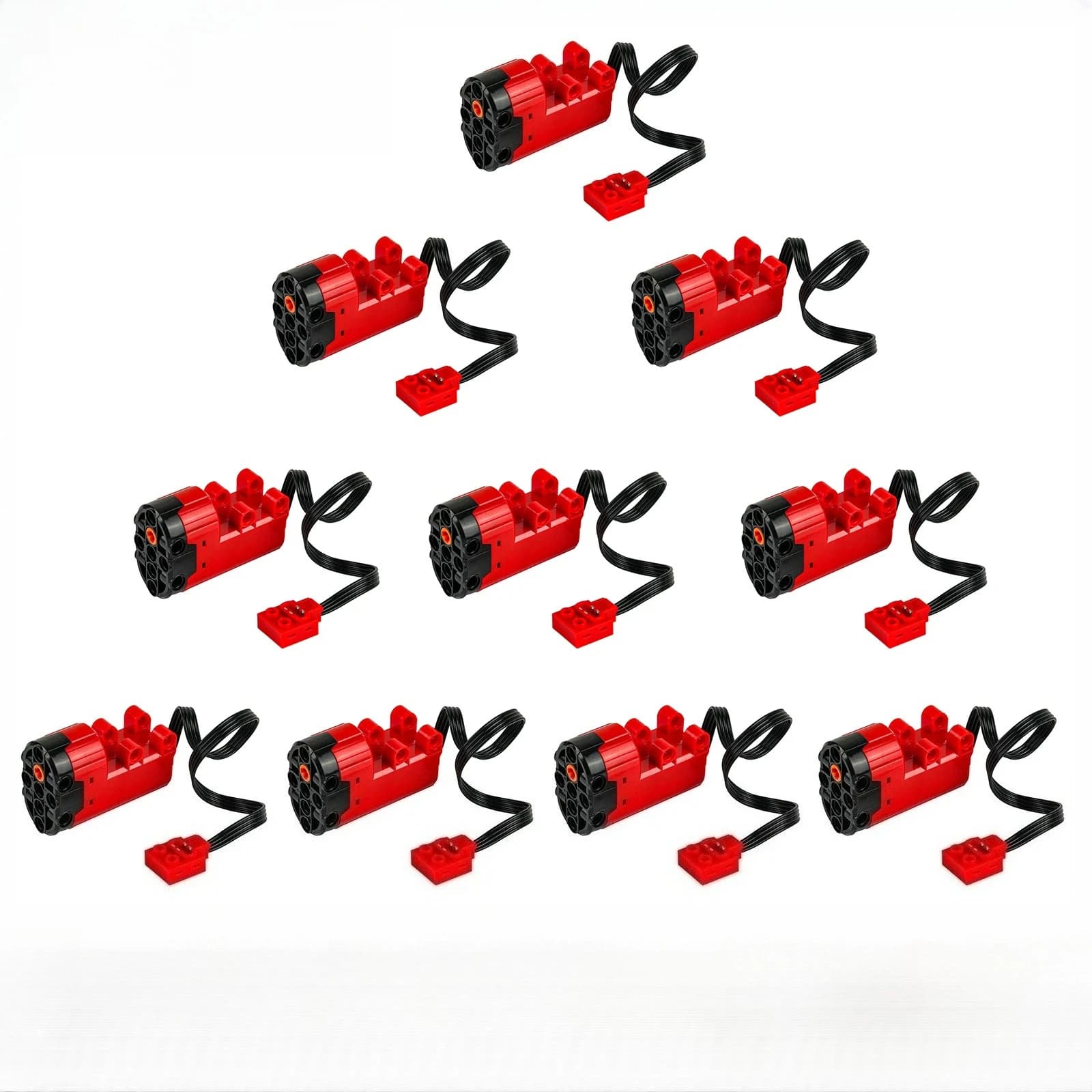 Servomotore MOC Rosso Versione Migliorata Plus Compatibile con Blocchi da Costruzione 88004 per Modifica del Sistema di Sterzo Auto Tecnologica