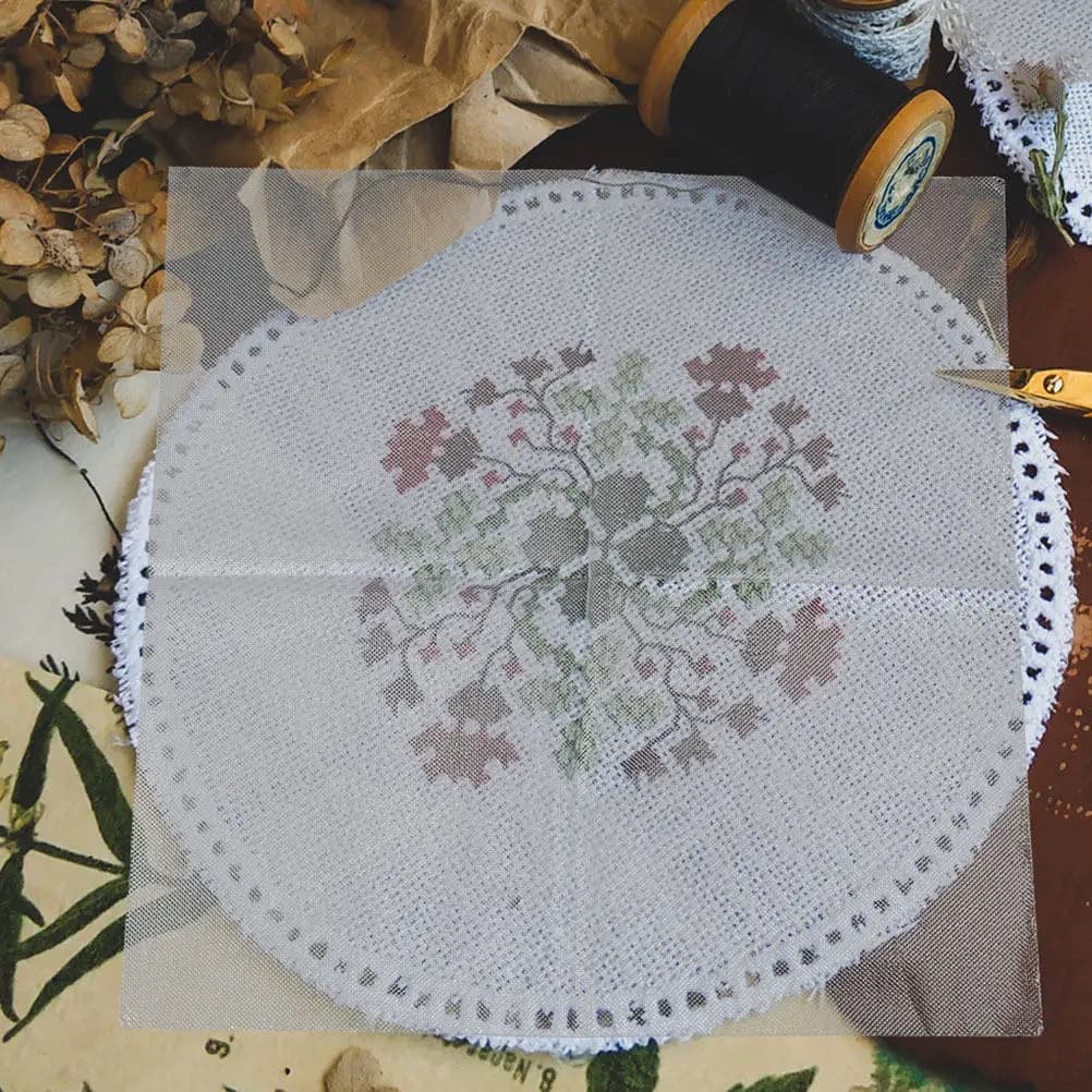 8Pcs Water Soluble Embroidery Transfer Paper Set for T Shirts Shoes Clothing Embroidery Stabilizers Patterns DIY Kit