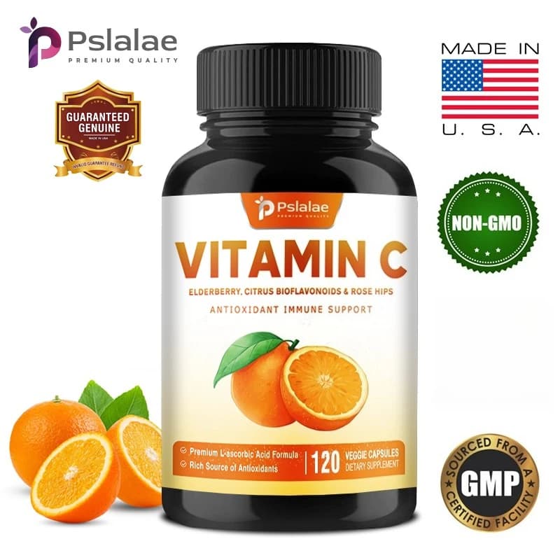 Vitamin C supplement - Antioxidant, improves opaque skin tone, promotes the production of collagen, smooth and firmed skin, supports liver health