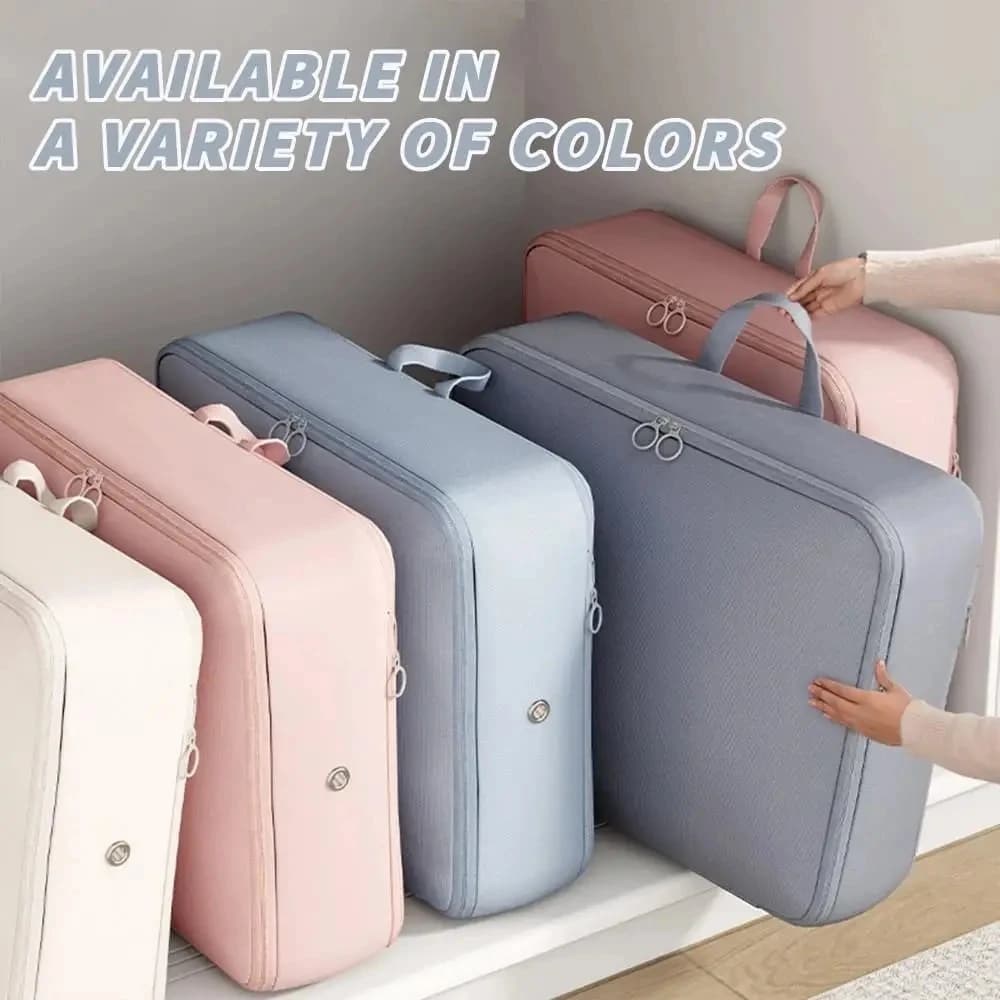 Borsa da imballaggio per vestiti a compressione autunno e inverno Borsa per trapunte salvaspazio Armadio Deposito Bagagli Piumino Organizzatore in cotone