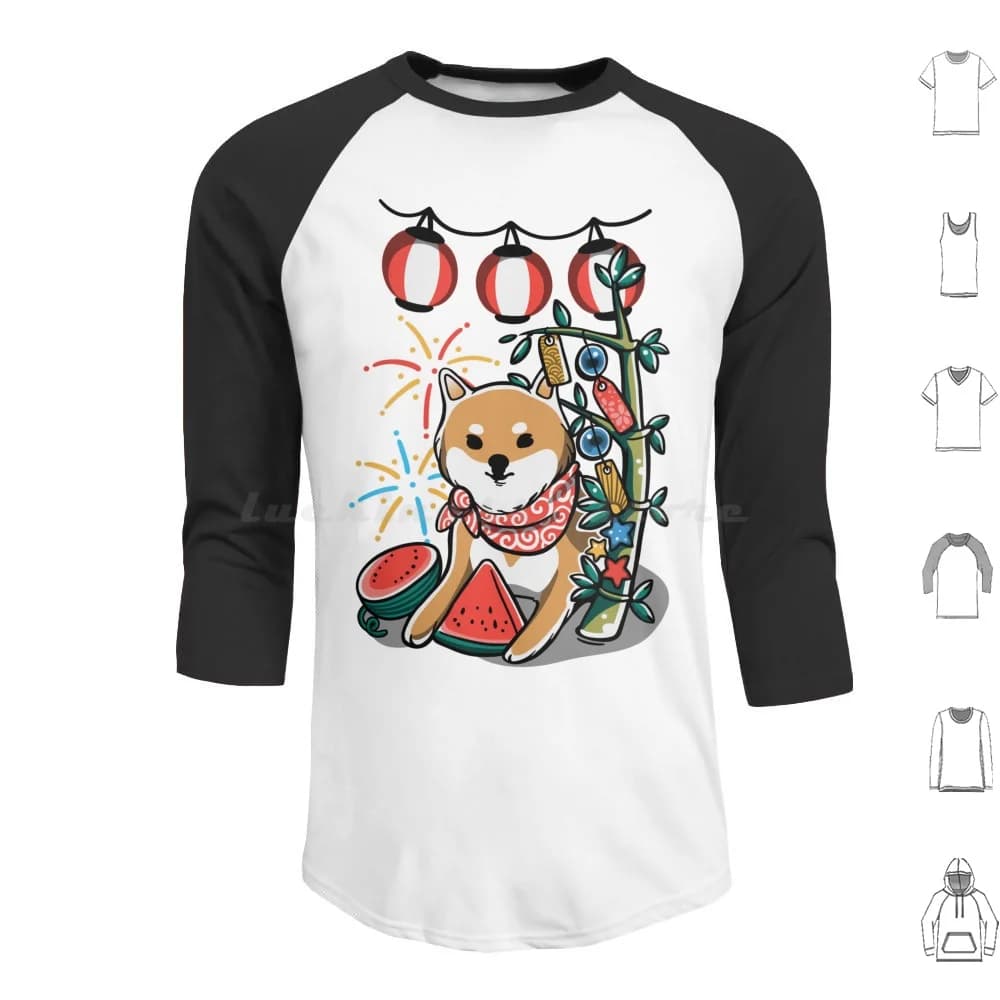 Matsuri Inu Felpa con cappuccio in cotone a maniche lunghe Inu Dog Shiba Akita Pet Dogs Kawaii Carino originale Giappone Cultura pop giapponese