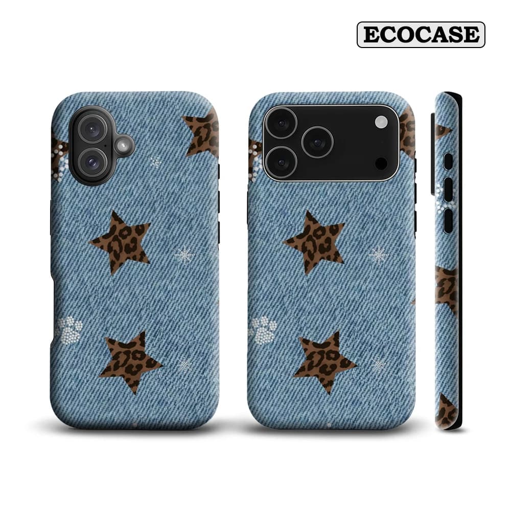 Custodia per telefono Must-Haves Denim Leopard Star IPhone17 per IPhone 17 16 15 14 13 Pro Max Plus Cover posteriore a doppio strato