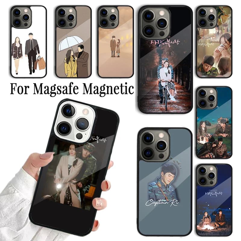 Cover per iPhone con design 'Crash Landing On You' per iPhone 17 AIR 16 15 14 13 12 11 Pro Max Plus, con supporto magnetico wireless Magsafe