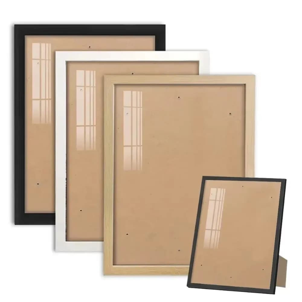 21x30cm & 30x40cm Black Photo Frame Hung on Wall White Photo Frame Poster Certificate Canvas Canvas Display Frame Picture Decor