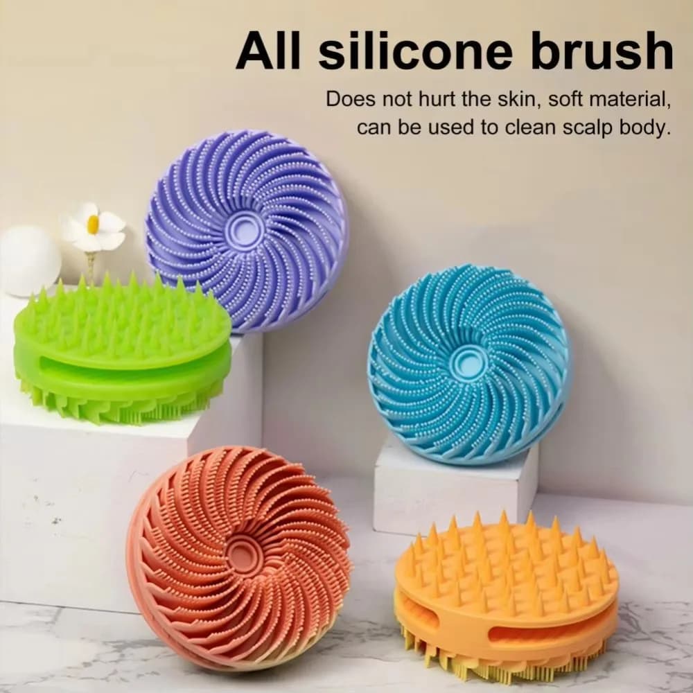 Spazzola per doccia a setole morbide a doppia faccia Massaggio per la pulizia Spazzola per shampoo per il corpo Spazzola da bagno multifunzionale in silicone Rimozione del fango