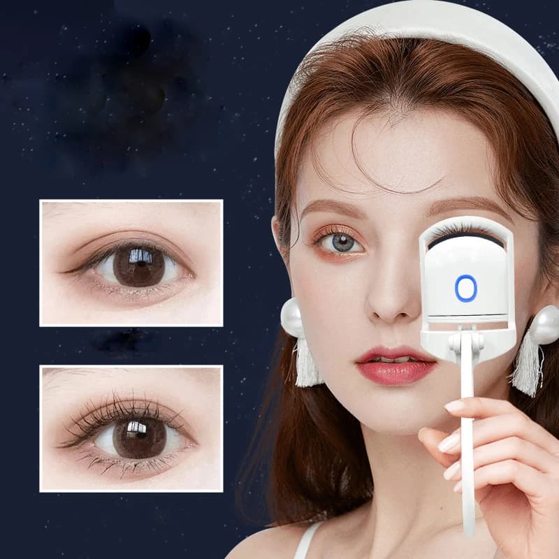 Eyelash Curler Portable Electric Heated Comb Eye Lash Perm Long Lasting Eyelashes Curls Thermal Eyelash Curler Makeup Tools