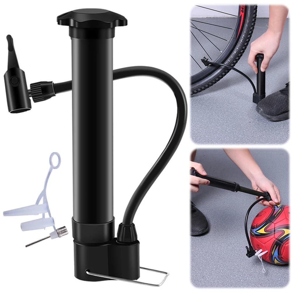 Pompa per bicicletta MTB 80PSI Valvola Schrader Gonfiatore per pneumatici a palloncino Pompa per pneumatici per bicicletta leggera per palline per mountain bike da strada