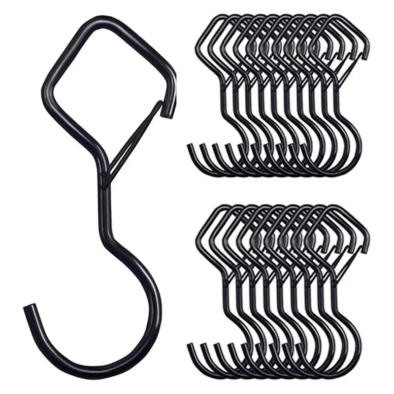 ABWR-Heavy Duty For Hanging Plants Pot Pan Diamond S Hooks 20 Pcs 3.5-Inch Metal S Hook For Hanging