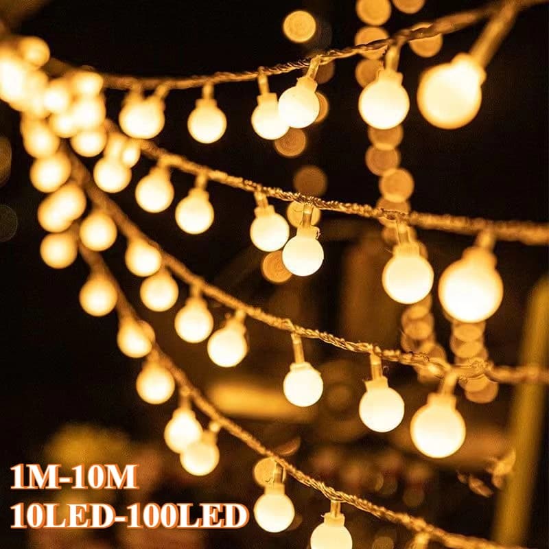 1.5-10M Small Ball Fairy Lights Flashlights USB String Lights/Battery Drive For Christmas Garden Bedroom Camping Tent Decor
