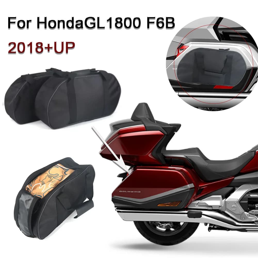 Borse interne Accessori per bagagli laterali moto Borse nere 2018+UP per Honda Goldwing GL1800 F6B GL1800