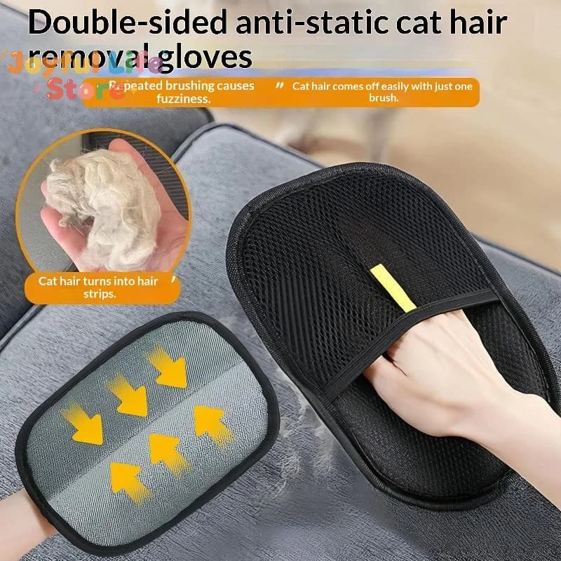Pet Electrostatic Hair Removal Gloves For Dog Cat Grooming Carpet Clothes Hair Cleaning