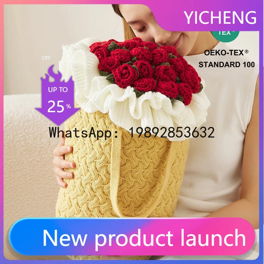 SLT Bouquet Pillow Removable Cushion Handmade DIY Flower Pillow Cover Core Pillow Cushion for Sofa