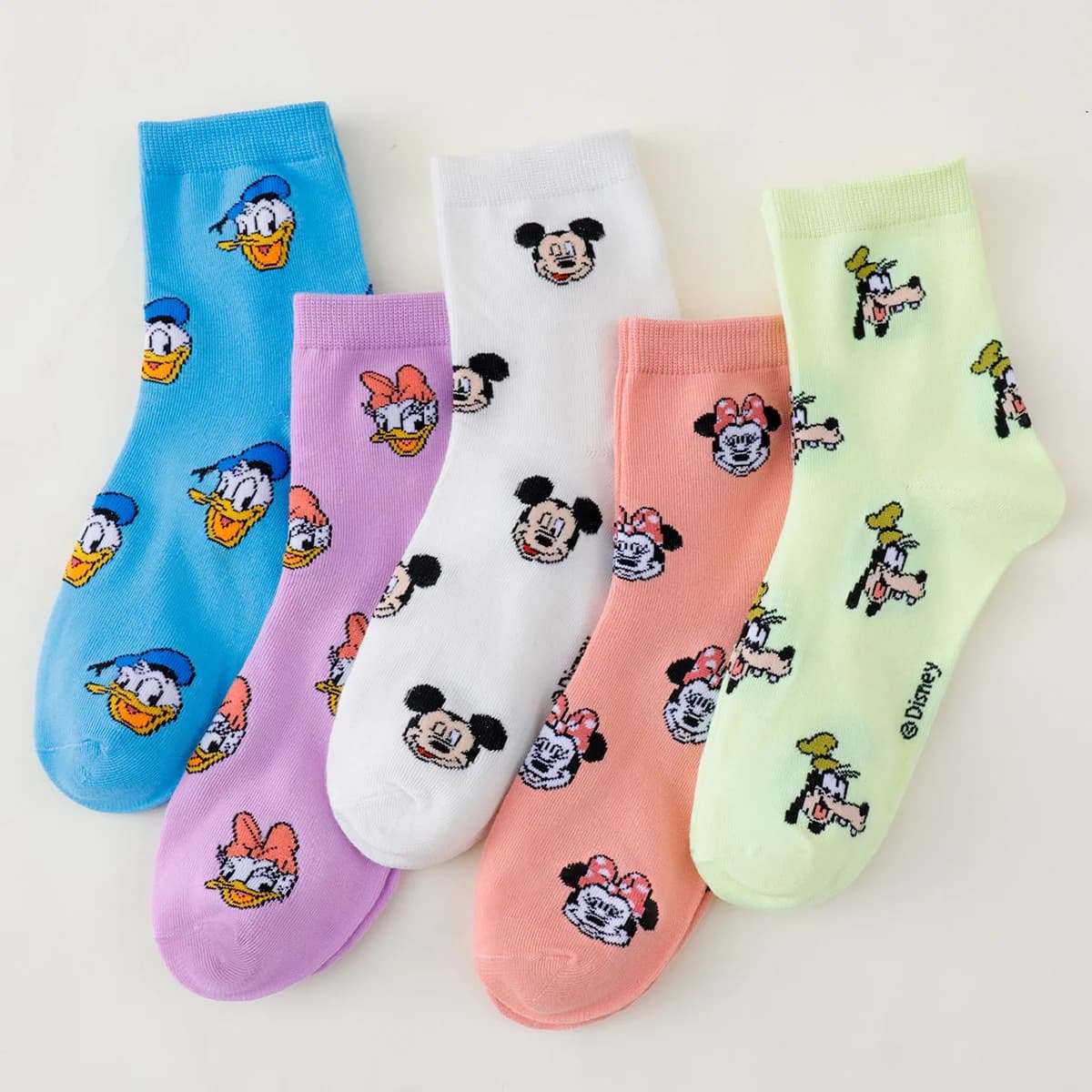 5 Paia di Calzini Colorati con Personaggi dei Cartoni Animati e Graffiti, Divertenti e Carini per Uso Quotidiano, Calzini Casual per Adolescenti