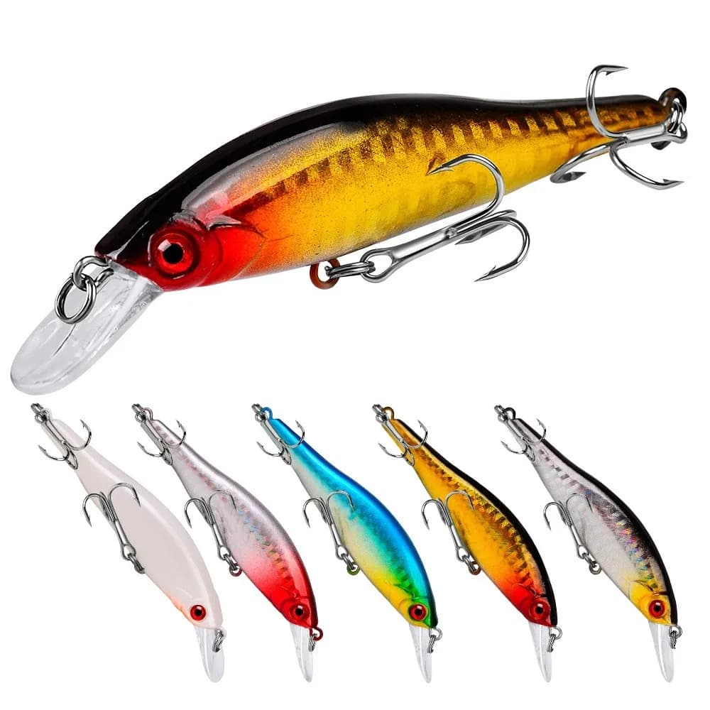 5 Colors Squid Sea Minnow Fishing Lures Deep Diving Jerkbait Sinking Baits 98mm 11.5g Wobbler Artificial Baits For Bass Pike