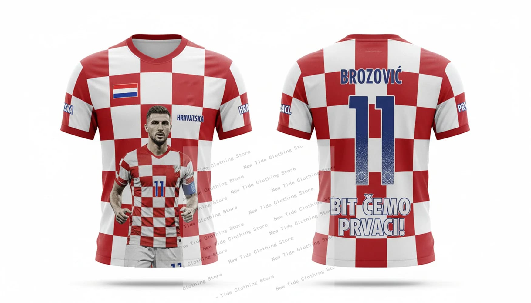 Maglia da calcio e maglietta da calcio Croazia 2026 per gli appassionati di uomini We Will Be Champions - Abbigliamento stile fan Mostra il tuo supporto 3