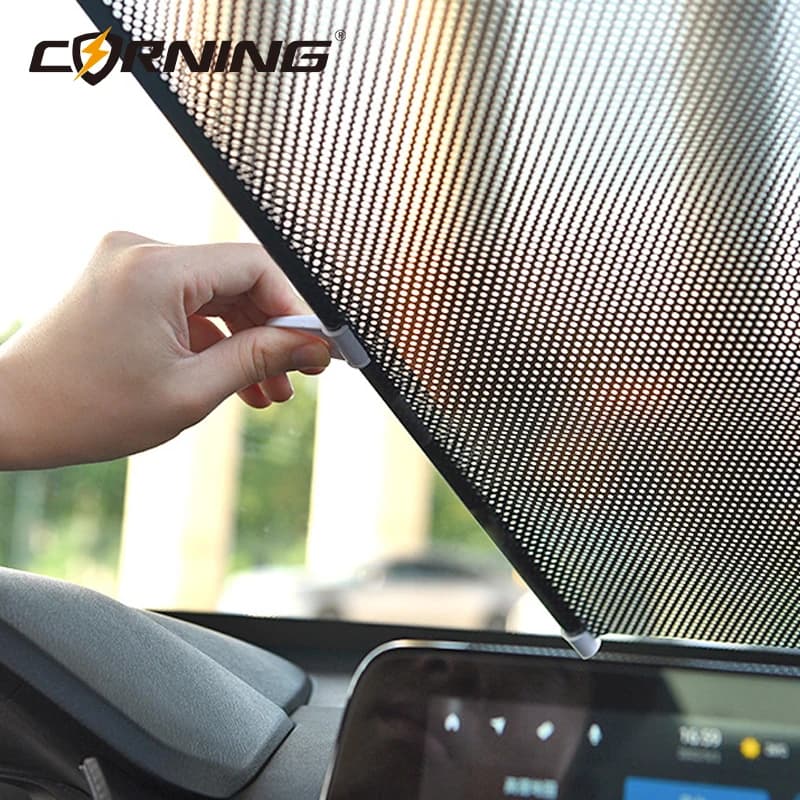Parasole Retrattile per Parabrezza Auto, Copertura Pieghevole per Finestrini, Protezione Estiva, Isolamento Termico, Tenda Parasole