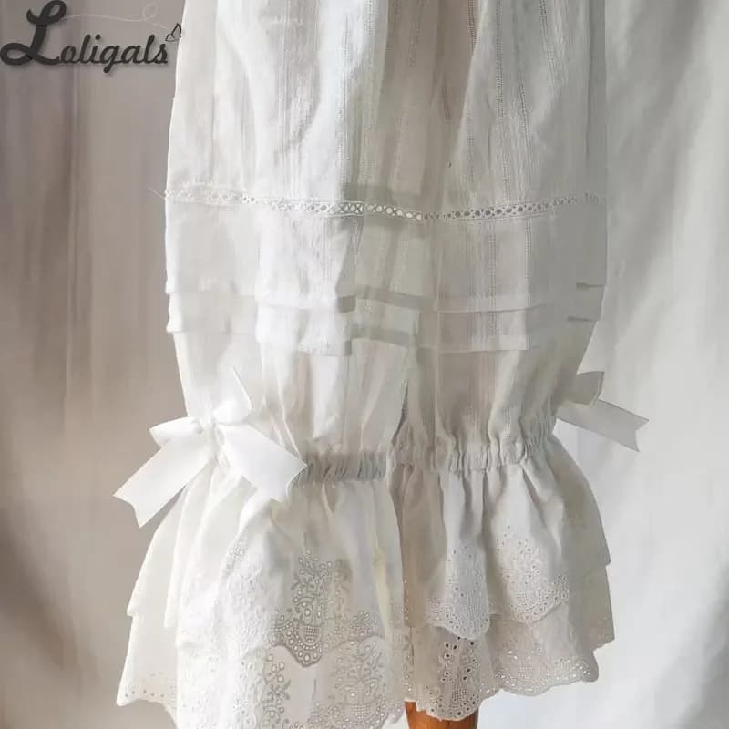 Sweet Mori Girl Lolita Shorts Cotton Lace Pumpkin Pants Vintage Cosplay Bloomers