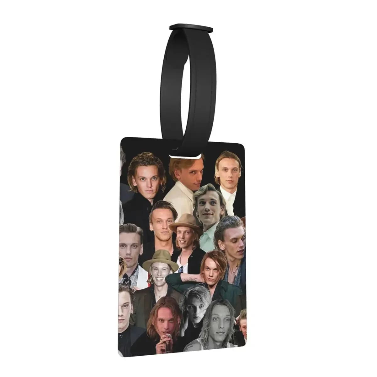 Jamie Campbell Bower Collage di foto Etichette per bagagli Accessori per valigie Etichetta per imbarco per bagagli carina Porta etichette ID Nome Indirizzo