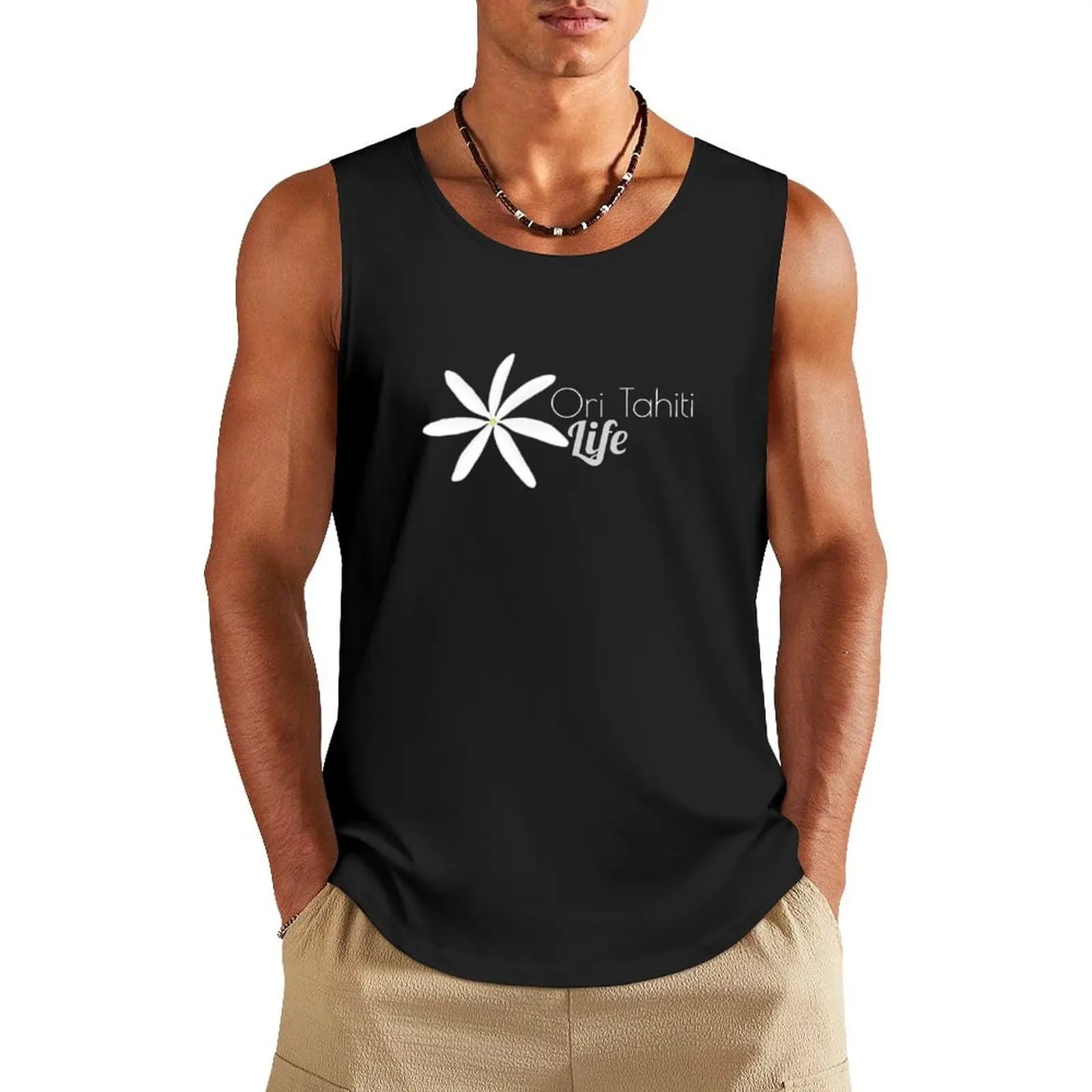 Ori Tahiti Life Canotta da uomo giacche senza maniche Camicia sportiva da uomo camicie da palestra senza maniche da uomo