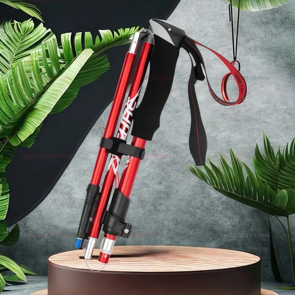Aluminum Outdoor Trekking Poles Quick Adjustable Locks 3 Section Cross Country Cane Colorful Ultralight Wading Staff Climbing