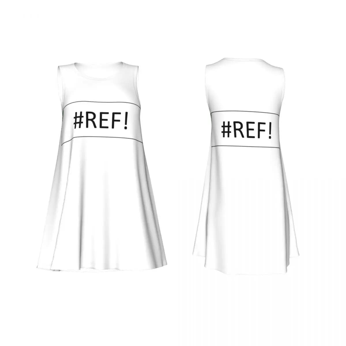 Excel # REF! Abito Estivo da Donna a Maniche Corte, Elegante Vestito Senza Maniche con Collo Tondo, Abiti Comodi per Weekend e Vacanze
