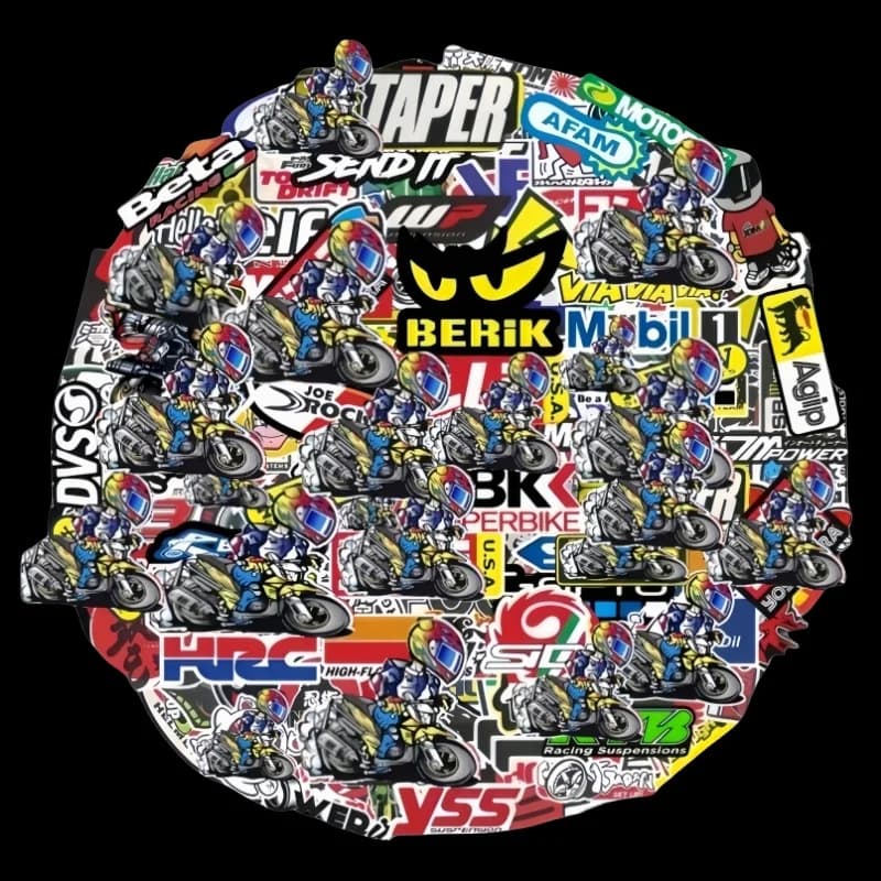 40/80/120 PCS Casuale Adesivi Moto Bagagli Casco Moto Per Yamaha Honda Kawasaki Racing Marchio Logo Decalcomanie FAI DA TE Impermeabile