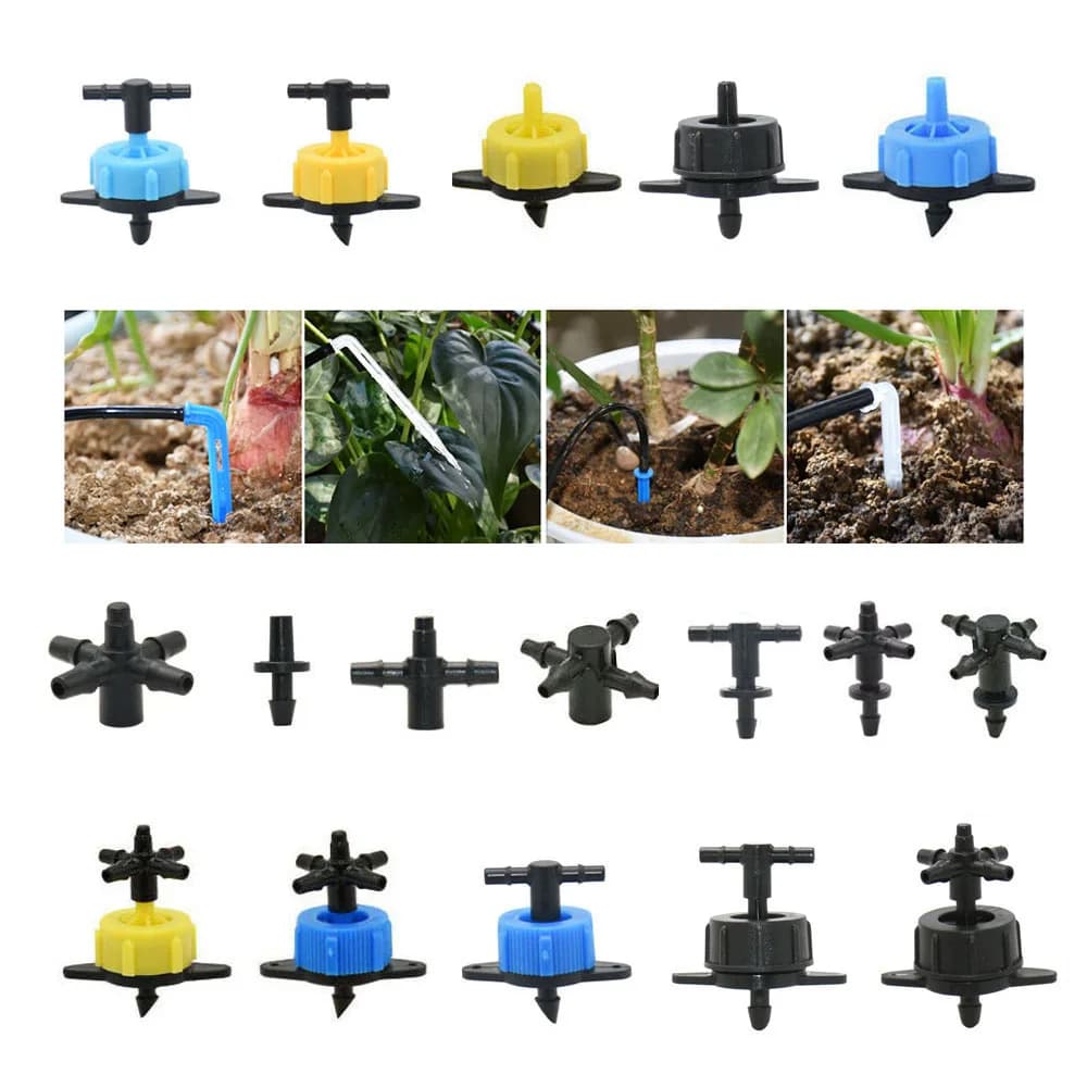 2L 4L 8L Freccia contagocce Raccordo gocciolatore Emettitore 2/4 vie Connettore gocciolatore Trasversale Acqua Splitter Micro Sistema di irrigazione