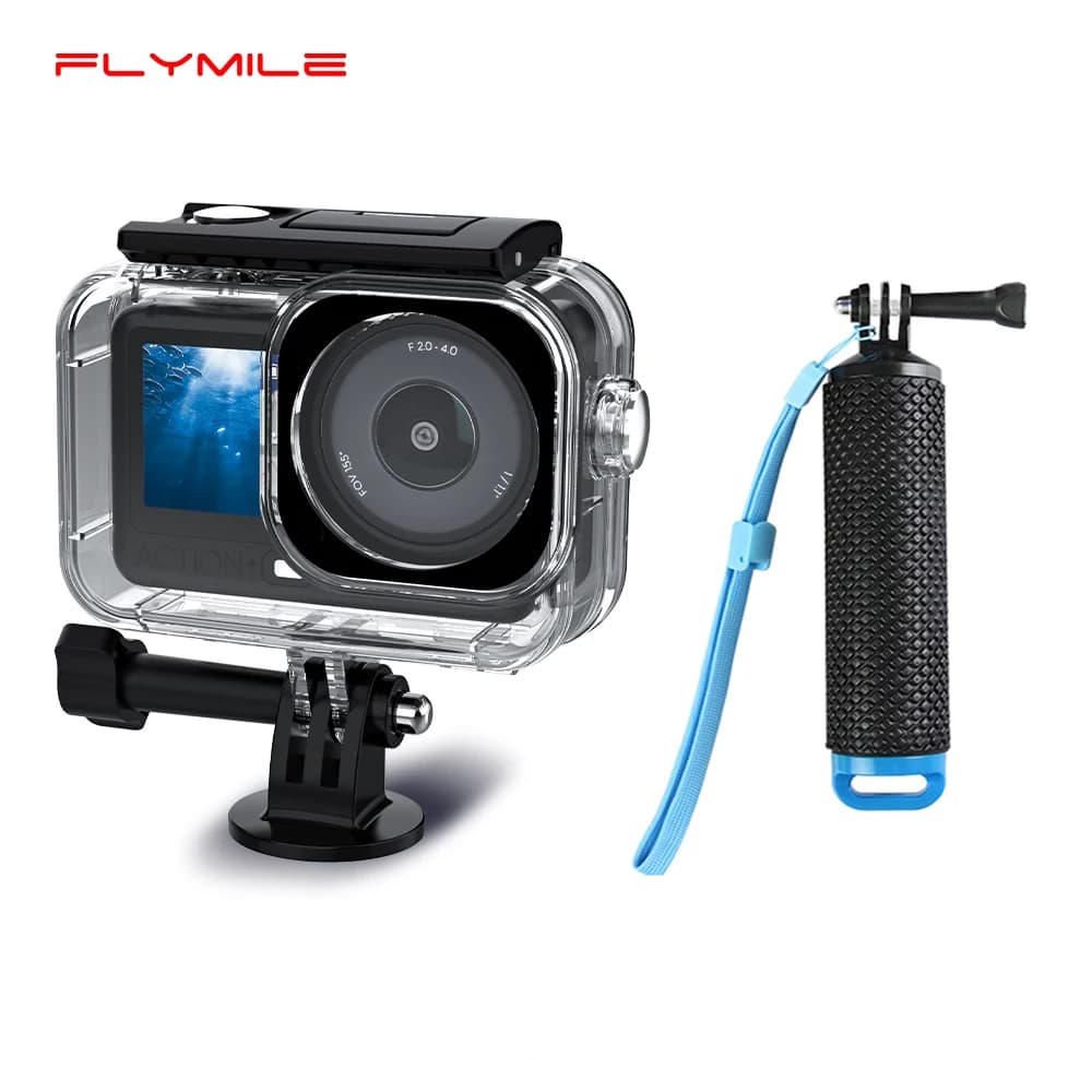 Custodia impermeabile Flymile 60M per DJI Osmo Action 6 Custodia impermeabile per immersione subacquea Accessori protettivi per fotocamera