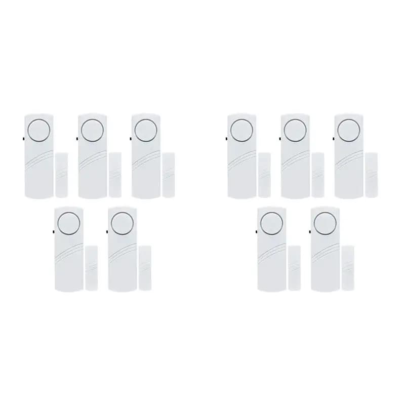Set da 10 Allarmi Wireless per Porte e Finestre con Sensore Magnetico, Sistema di Sicurezza Domestica Intelligente