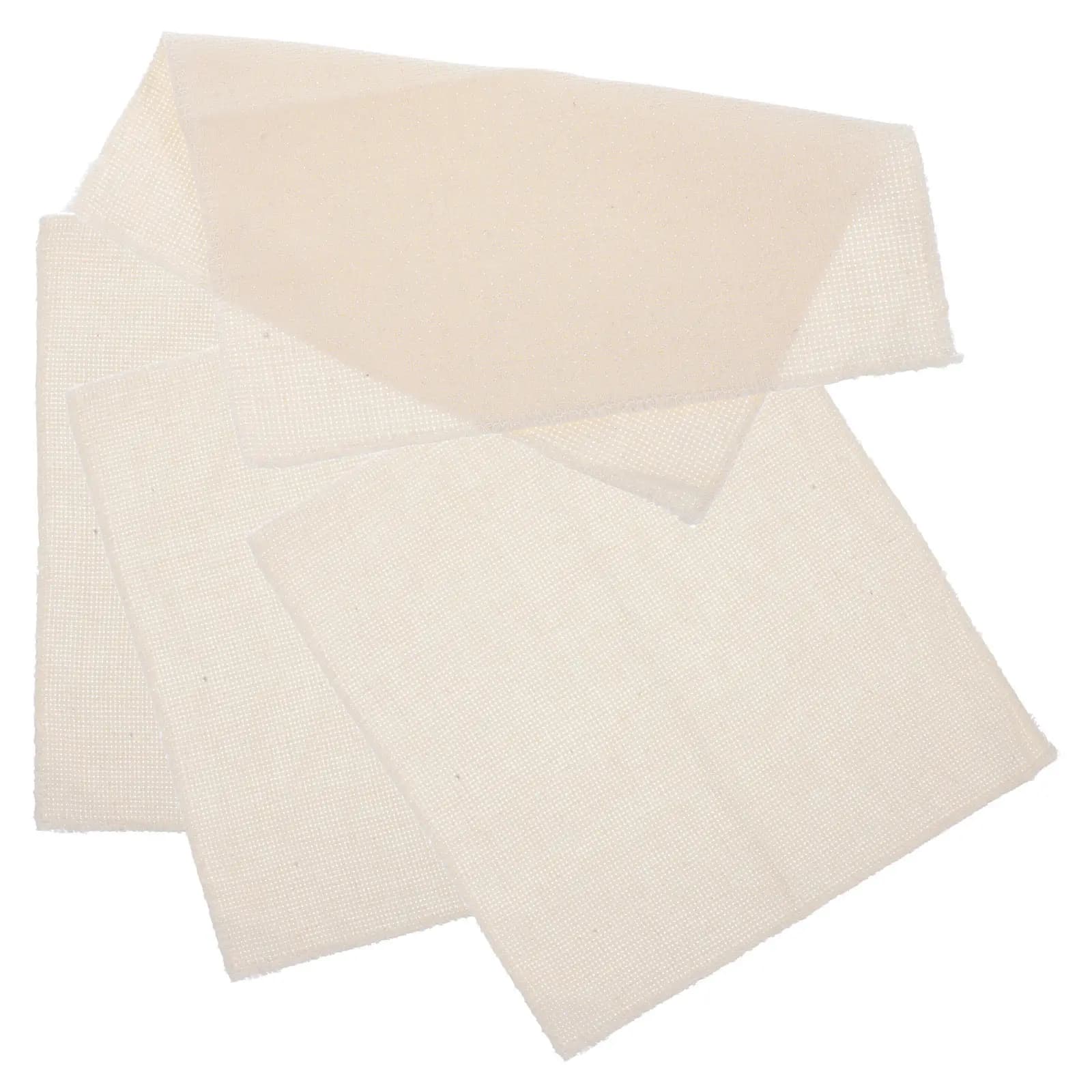 4Pcs Monks Cloth Linen Fabric for Punch Needle Embroidery DIY Home Decor Crafting Embroidery Cloths for Beginners