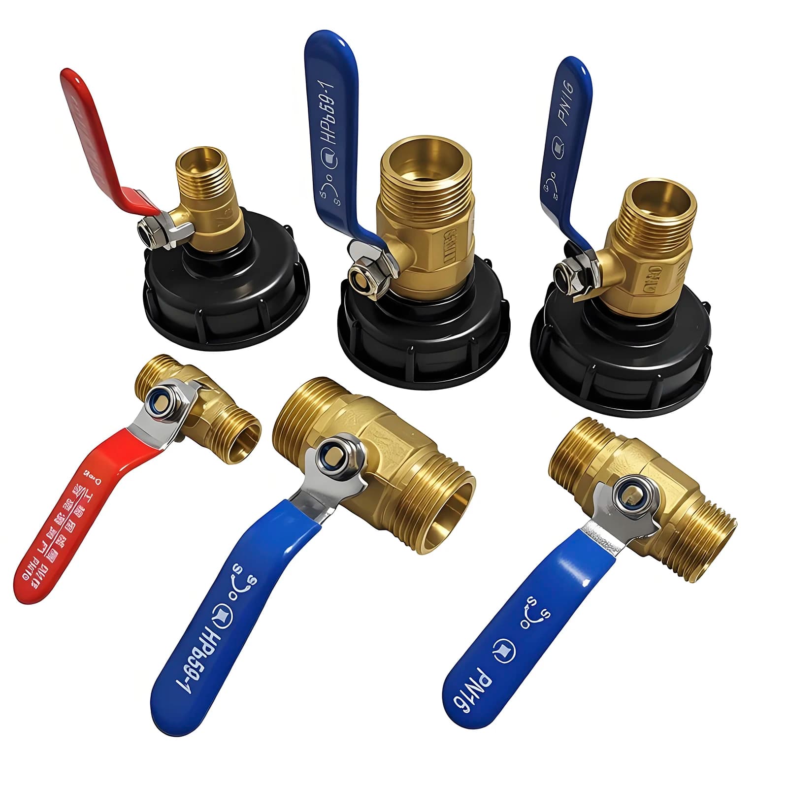 IBC S60 * 6 water tank adapter garden water pipe joint rainwater collection bucket outlet joint multifunctional copper valve