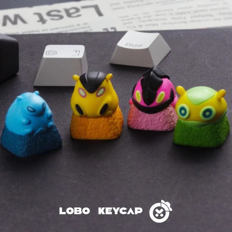 VALORANT Tema 3D Anime Cartoon Keycap Gekko Cypher Vyse Design personalizzato Gioco in resina Tastiera meccanica Art Keycap Giocattolo regalo