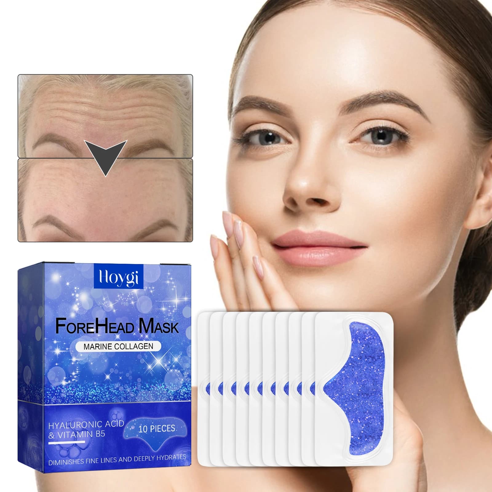 Collagen Patch for Wheels on the Front, Rassodants and Lifters, Anti-Rugues, Attenuano and Levigano the Subtle Lines, Reduce Dryness, Rassodano la Pelle