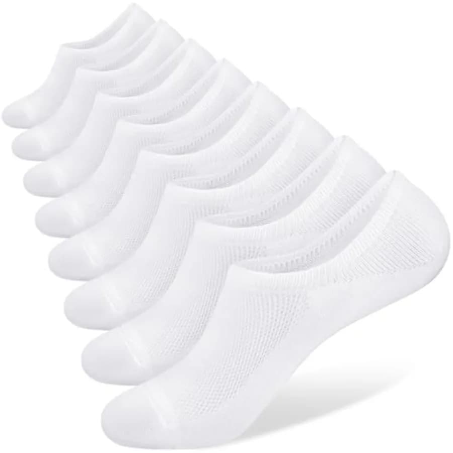 Calzini invisibili da uomo, confezione da 6/8, in cotone sottile, taglio basso, antiscivolo, per mocassini, scarpe basse e sneakers