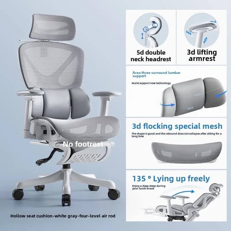 Sedia ergonomica regolabile con supporto lombare, comoda sedia da gioco per casa e ufficio, sedia da ufficio reclinabile