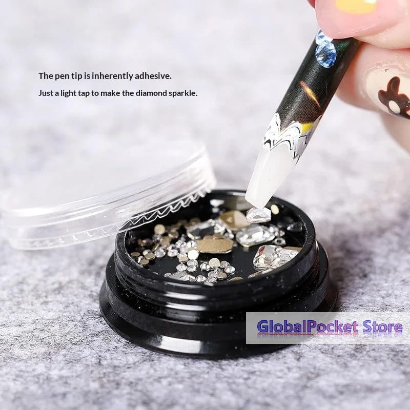 [TG823]1Pcs Nail Art Dotting Pencil Rhinestone Picker Contactless Pick Up Tool Crystal Wax Pencil For Nail Stones Accessories