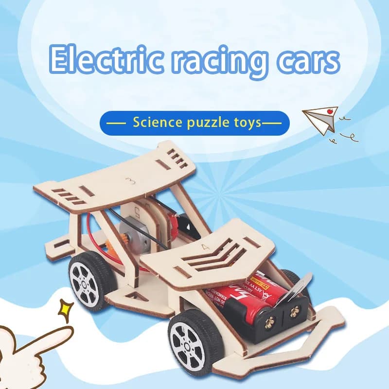 Assemblaggio Racing Science piccola invenzione di produzione assemblaggio fai da te materiale pacchetto esperimento giocattoli Puzzle per bambini fatti a mano