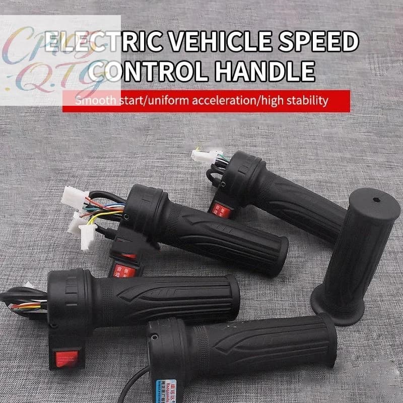 Hot 48V Throttle Handle 135mm Speed Grip With Cruise Reverse Three Speed For Electric Scooter Bike Replacement Part Fits 22mm