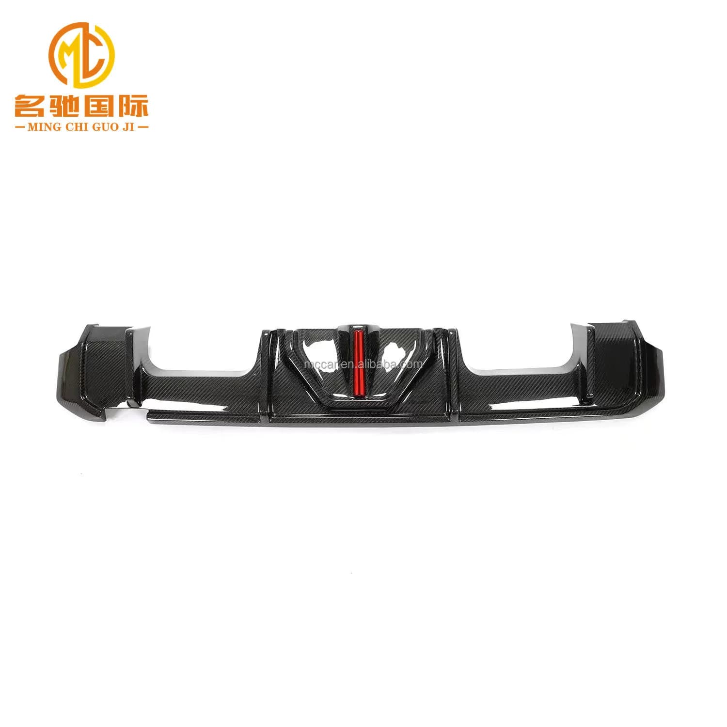 Customized Glossy Carbon Fiber Rear Diffuser with LED Lights for BMW M3 M4 G80 G82 G83