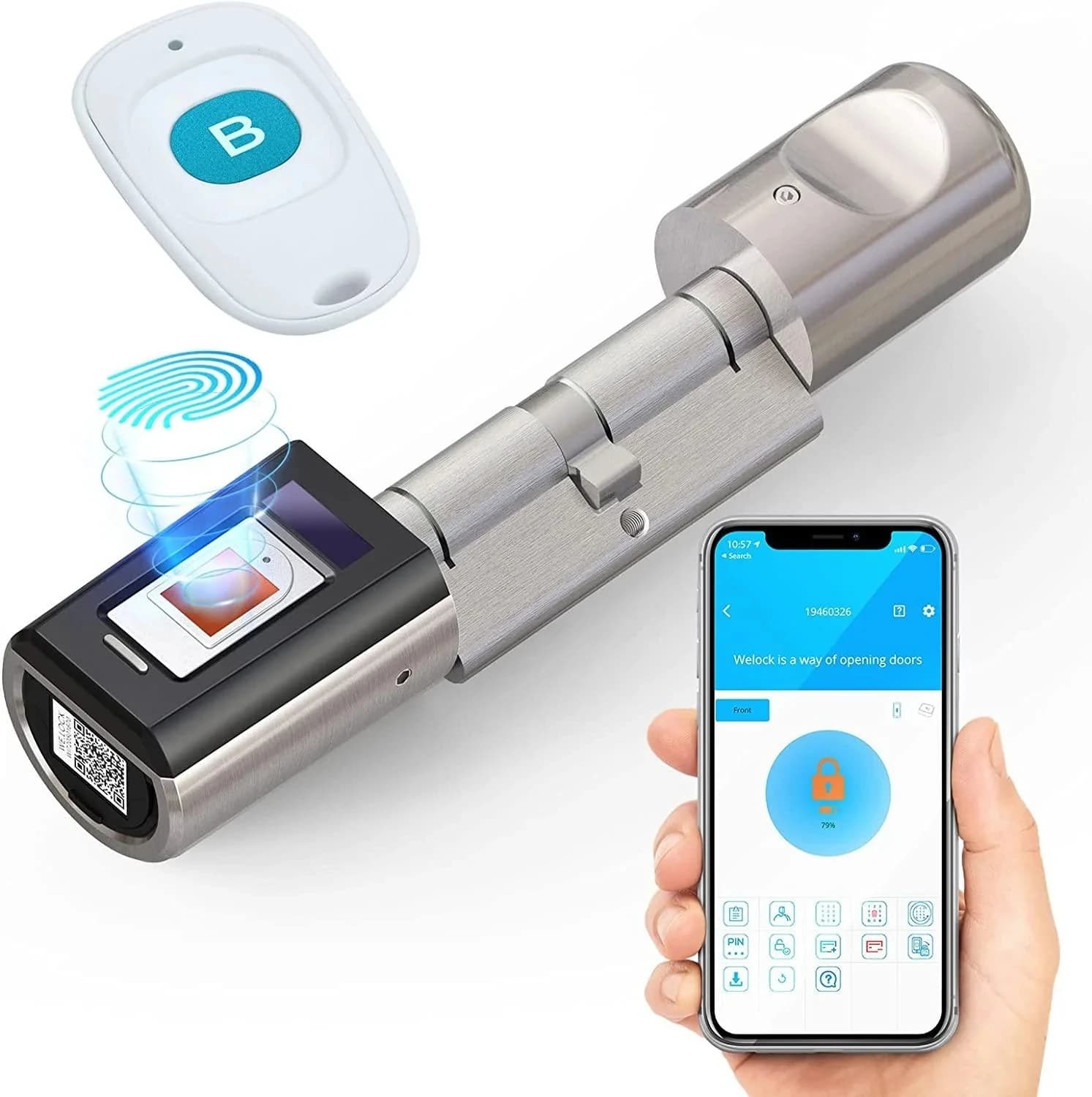 Nuova Serratura Intelligente 2026 con Bluetooth, Impronta Digitale e Schermo OLED, Senza Chiave, Wi-Fi, Serrature Elettroniche