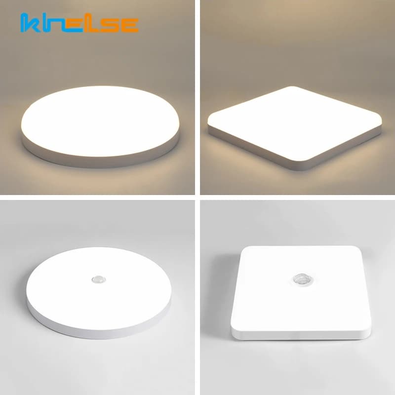 Lampada da soffitto a LED impermeabile Sensore PIR 20W 30W Evidenzia lampada da parete per corridoio balcone esterno ultrasottile per bagno