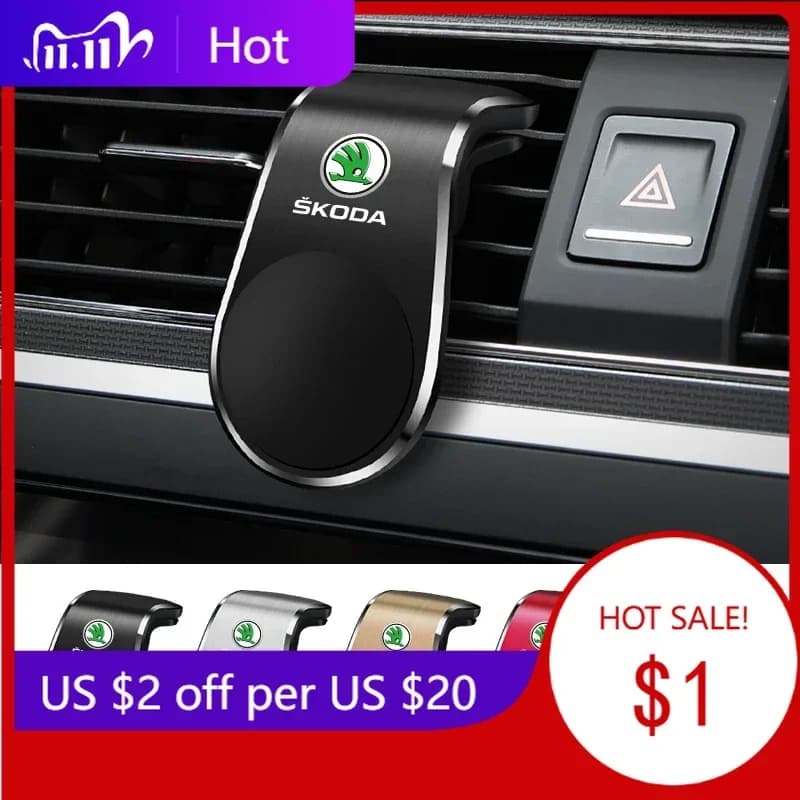 Adesivo per Auto 2025 Nuovo Supporto Magnetico in Metallo per Telefono Auto per Skoda Octavia A5 Superb Vecchia Febia Roomster 2013 2005-2008 Rapid