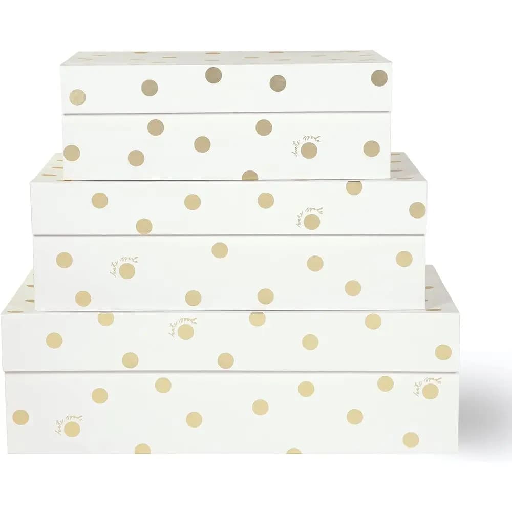 Decorative Boxes for Organization with Covers, Set of 3 Robust Containers, Includes Small, Medium and Large Impilable Pink Boxes